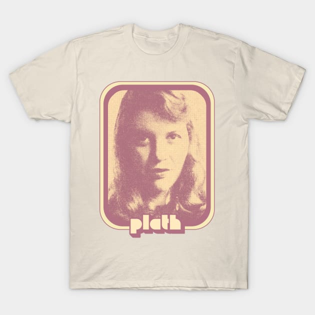 Sylvia Plath //// Retro Fan Art Design T-Shirt by DankFutura